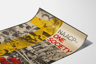 NAACP One Society Poster - Vintage social promotion poster