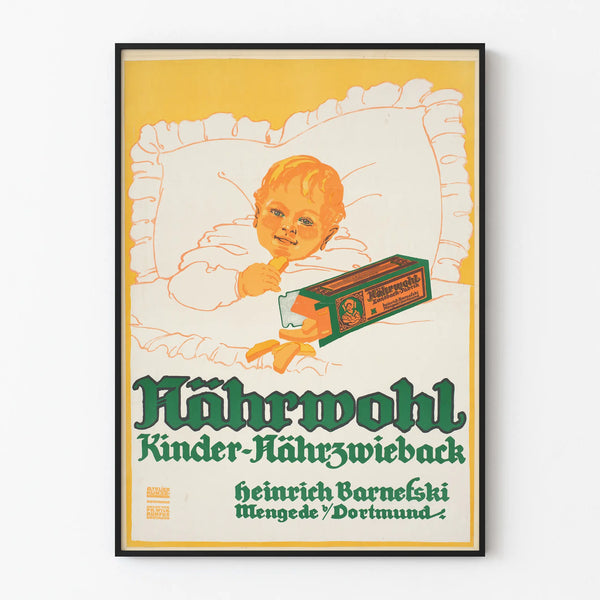 Vintage poster Nährwohl children - Retro children's wall decoration