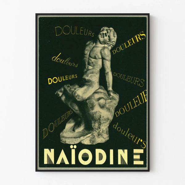 Vintage Naïodine Pain Poster - Retro Wall Decoration
