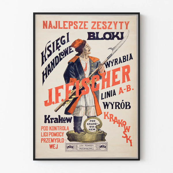 Vintage Advertising Poster J.F. Fischer - Authentic Wall Decoration