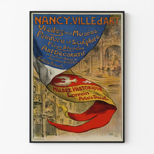 Vintage Nancy City of Art Poster - Museum and Decorative Art Wall Decoration
