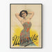 Vintage poster Nangita woman in floral dress Art Deco