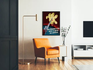 Anti-Modern Axe Propaganda Poster - Striking Wall Decoration