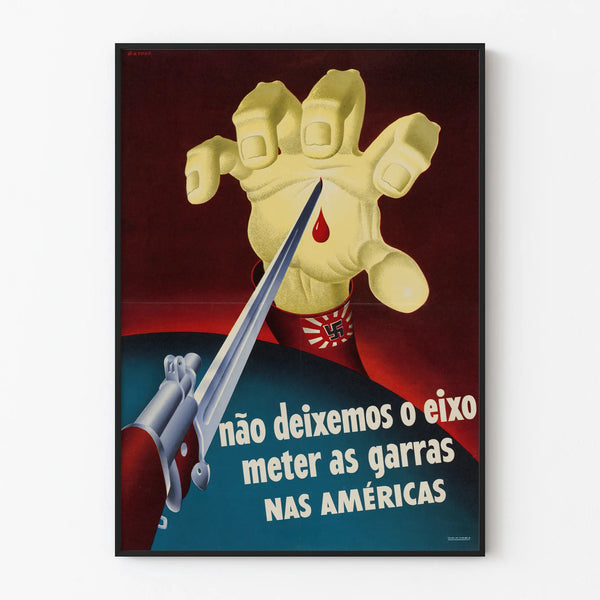 Anti-Modern Axe Propaganda Poster - Striking Wall Decoration