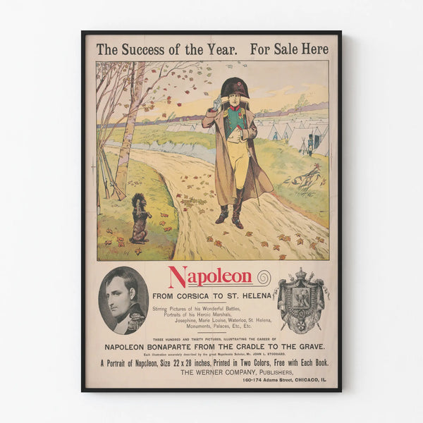 Historical Poster of Napoleon from Corsica to Saint Helena