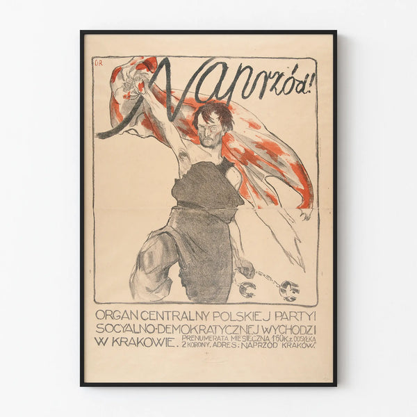 Vintage Socialist Decorative Poster Naprzód