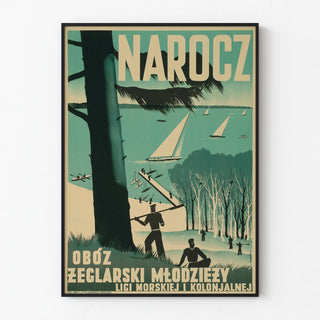 Vintage poster Narocz - Youth sailing camp of the Maritime and Colonial League
