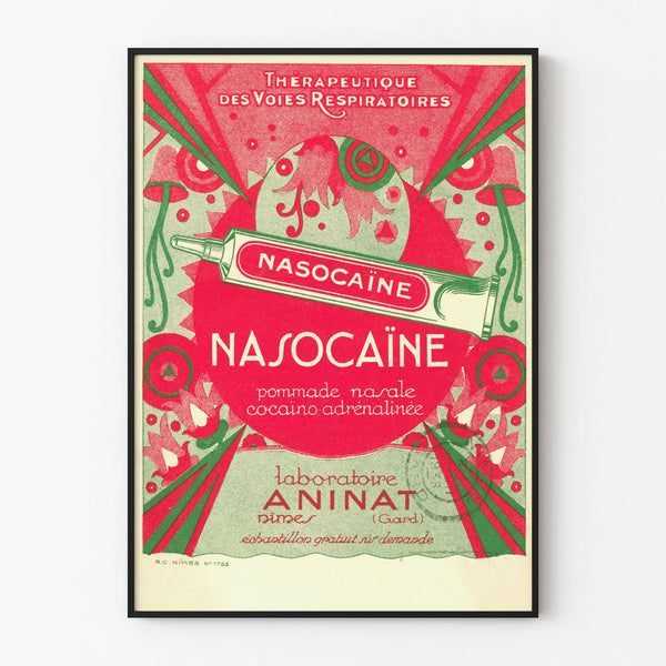 Vintage Nasocaïne Poster - Therapeutic Respiratory Wall Decoration