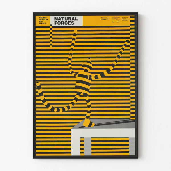Decorative Poster Natural Forces with Graphic Stripes