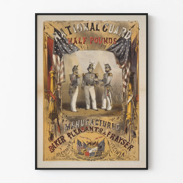 Vintage National Guard Poster Half Pounds Historical Wall Decoration