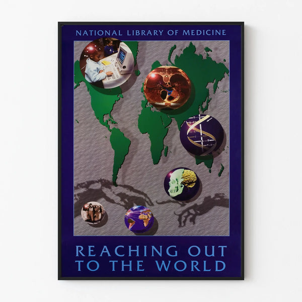 National Library of Medicine Wall Decoration Poster - Reaching Out to the World