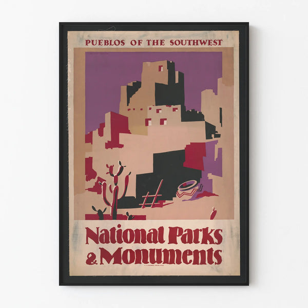 Poster Pueblos of the Southwest - Vintage Wall Decoration National Park