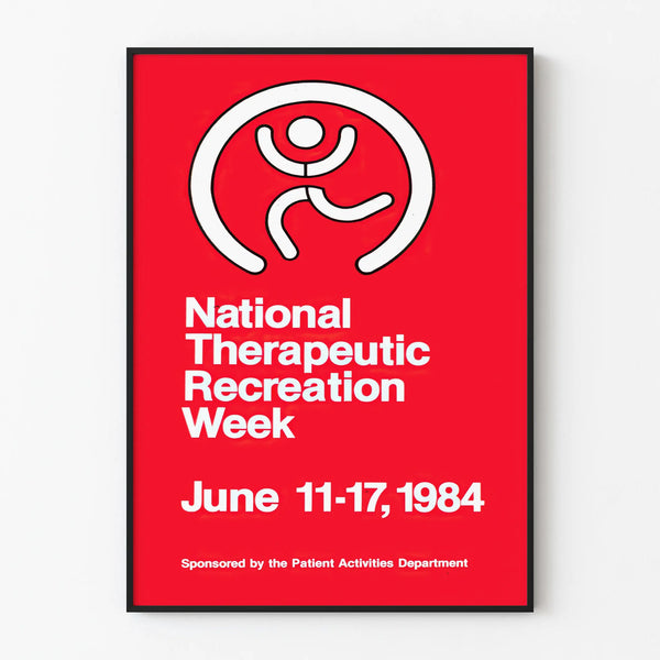 Vintage poster for National Therapeutic Recreation Week 1984 wall decoration