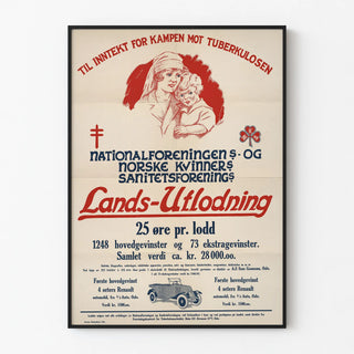 Norwegian Charity Lottery Poster Against Tuberculosis