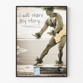 Hawaiian awareness poster for wall decoration