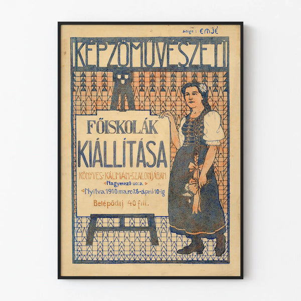 Vintage university art exhibition poster 1910
