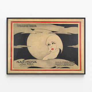 Vintage poster of Nazimova in Salomé by Oscar Wilde — framed artwork on a wall