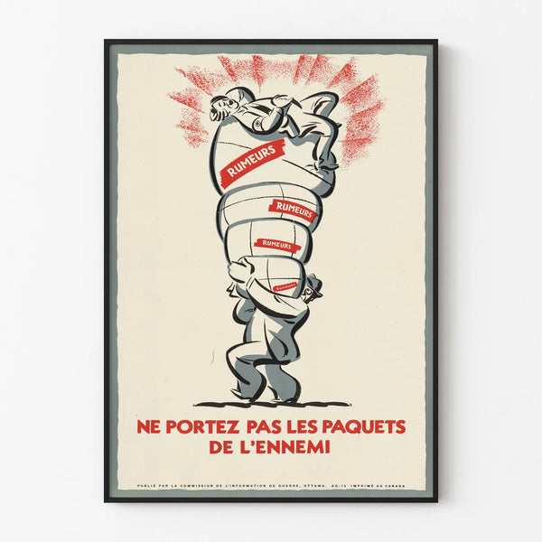 Vintage Poster Do Not Carry the Enemy's Packages