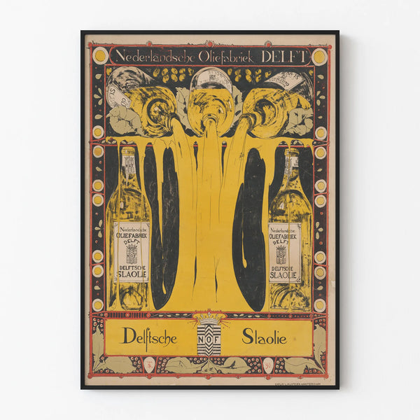 Vintage Delft Slaolie Poster – Retro Wall Decoration