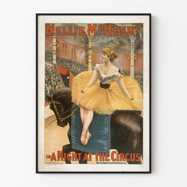 Decorative vintage poster Nellie McHenry at the Circus