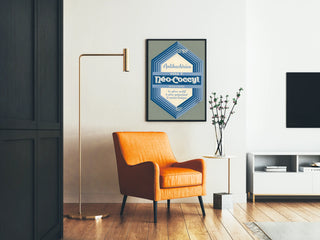 Vintage Neo-Coccyl Antibacterial Poster Blue