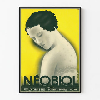 Vintage poster Néobiol for oily skin and acne care
