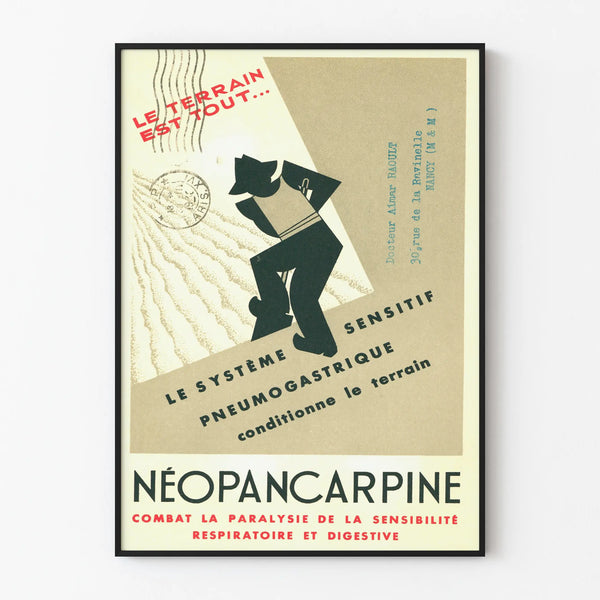 Vintage poster Néopancarpine wall decoration medical
