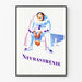 Decorative Poster Neurasthenia - Melancholic Pierrot Illustration