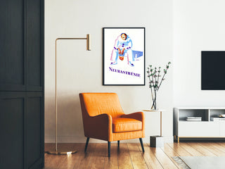 Decorative Poster Neurasthenia - Melancholic Pierrot Illustration