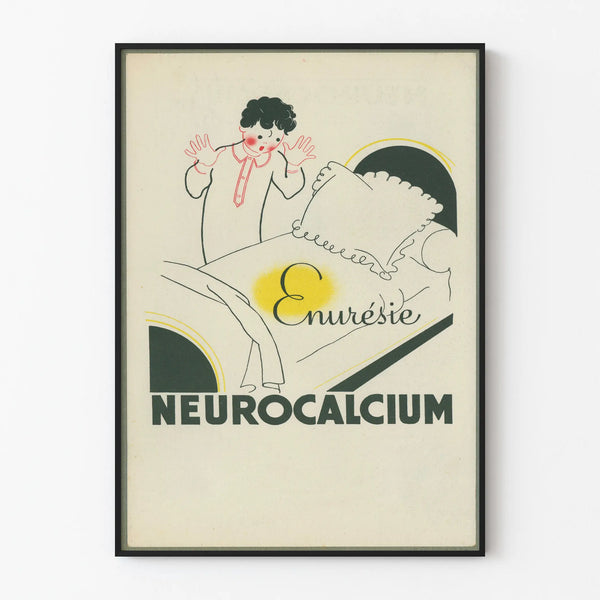 Vintage Poster Neurocalcium Enuresis for Wall Decoration