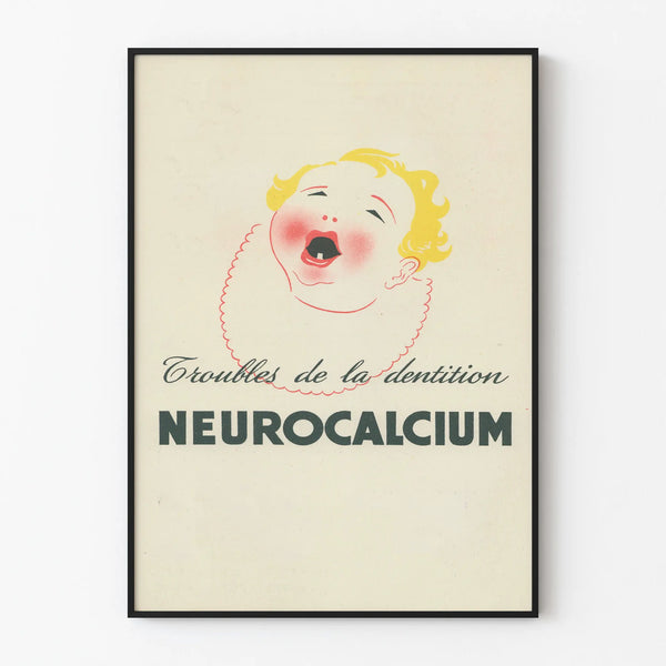 Vintage Poster Neurocalcium Baby Teething Troubles
