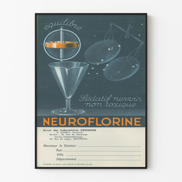 Vintage Neuroflorine poster non-toxic wall decoration