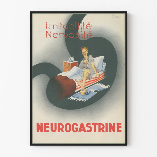 Vintage Poster Neurogastrine - Retro Health Wall Decoration