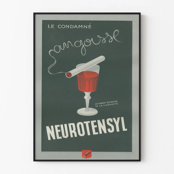 Vintage Poster Neurotensyl The Condemned to Anxiety