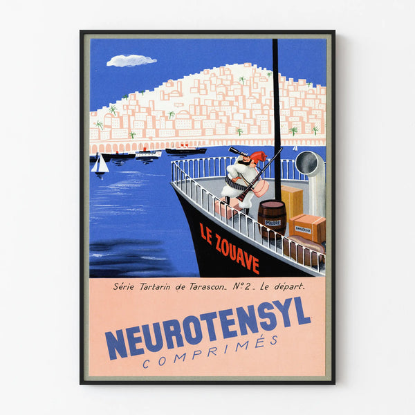 Vintage Poster Neurotensyl Series Tartarin of Tarascon N°2 Departure of the Zouave