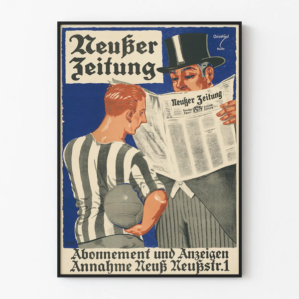 Vintage Poster Neuser Zeitung Wall Decoration Retro