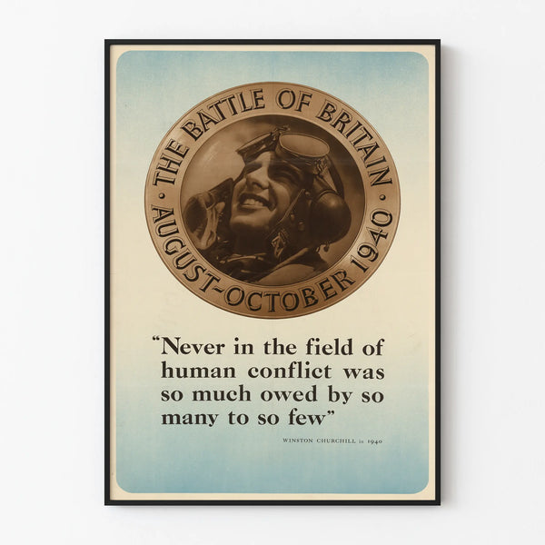 Poster of the Battle of England 1940 with Quote from Churchill