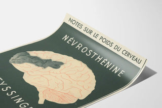Vintage Scientific Poster on Cerebral Neurosurgery