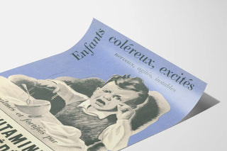 Vintage advertising poster Névrovitamine 4 for restless children