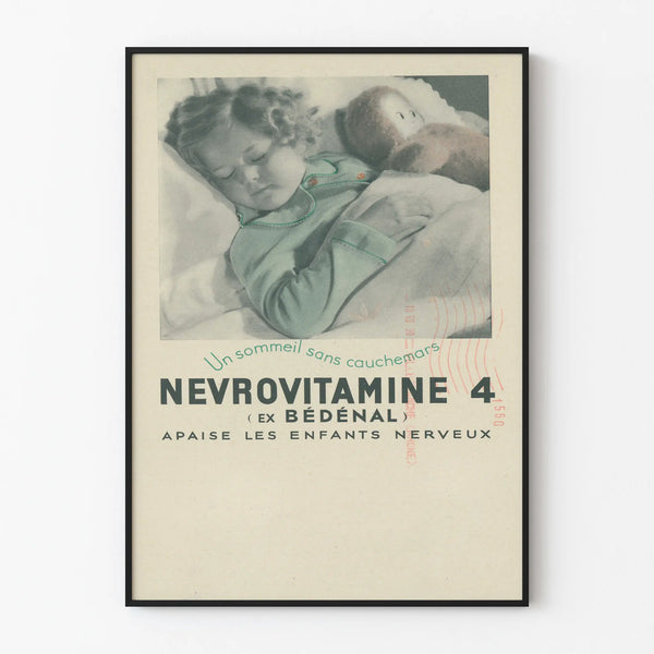 Vintage Poster Nevrovitamine 4 - Calming of Nervous Children