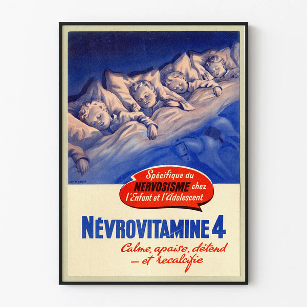 Vintage Poster Nérovitamine 4 - Wall Decoration for Sleeping Children
