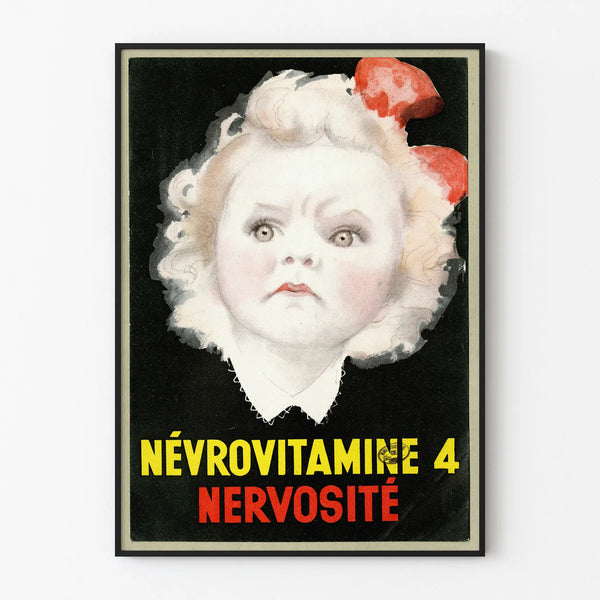Vintage Poster Névrovitamine 4 Nervosité - Retro Wall Decoration