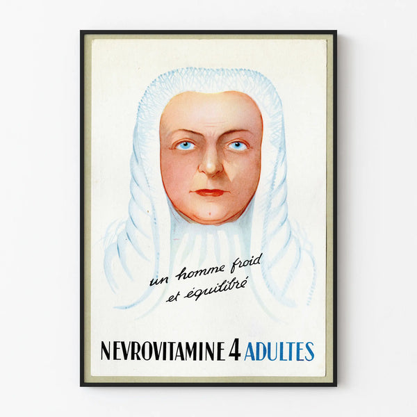 Vintage poster Nevrovitamine 4 Adults - Retro wall decoration