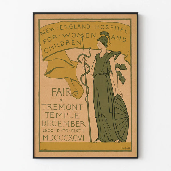 Vintage Poster of New England Hospital for Women and Children