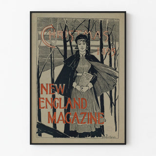 Vintage poster New England Magazine Christmas 1895