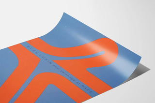 Abstract Design Poster Sven Lukin Blue and Orange