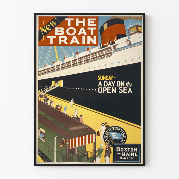 Vintage Poster The Boat Train - Marine Wall Decoration