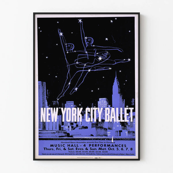 Vintage Poster New York City Ballet - Wall Decoration Dance and City
