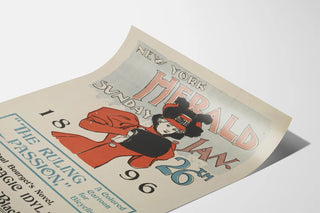 Vintage Poster New York Herald - Sunday January 1896