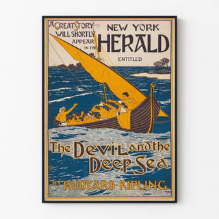 Vintage Poster New York Herald The Devil and the Deep Sea
